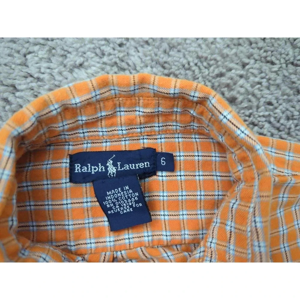 Lot of 2 Boys Shirt Ralph Lauren & Wonder Nation Shirts Kids 6-7
